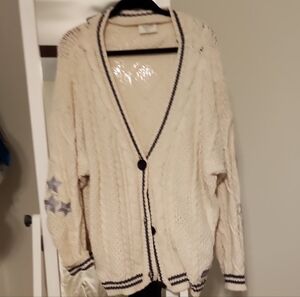 Women's Cream Cardigan Sweater